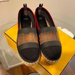 FENDI 'Colibri' Signature 'FF' Logo Espadrille